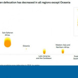 Así se ha reducido la defecación al aire libre en el siglo XXI