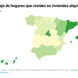 Los españoles dedican casi el doble de su renta que los europeos a los alquileres