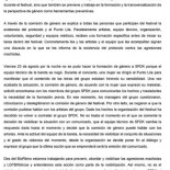 Comunicado del BioRitme Festival 2019 sobre la negativa de SFDK a recibir su formación de género