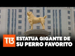 Líder de Turkmenistán inaugura estatua gigante de su perro favorito