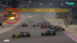 Terrible accidente de Romain Grosjean en Bahréin, que acaba con el coche ardiendo y partido por la mitad