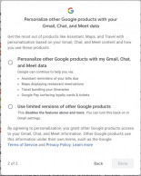 Google no te pide consentimiento por tus datos, te pregunta si estás interesado en funcionalidad más «inteligente»