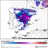 Así se extenderá la gran nevada según el modelo suizo de alta resolución