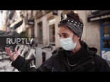 España: La basura se amontona en las calles de Madrid mientras las carreteras permanecen bloqueadas
