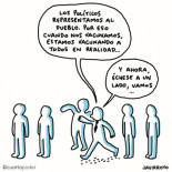 Políticos colándose