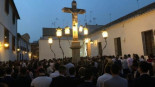 La Policía desaloja la plaza de Capuchinos por una gran aglomeración en un acto de la hermandad de la Paz