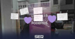 Atacan la sede de Podemos en Gijón con huevos y pegada de carteles: "Comunismo es muerte"