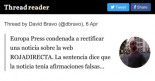 Europa Press condenada a rectificar una noticia sobre la web ROJADIRECTA