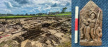 Encuentran el relieve de un jinete en el yacimiento romano de Vindolanda, junto al Muro de Adriano