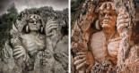 Artista peruano talla figuras de dioses andinos en las montañas a las afueras de Cuzco