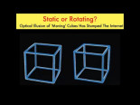 Ilusión óptica que hace que cubos inmóviles parezcan en movimiento
