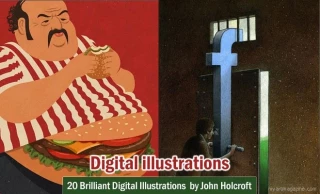 Sociedad corrupta. Satíricas ilustraciones de John Holcroft