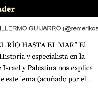"Desde el Río hasta el Mar" El doctor en Historia y especialista en la historia de Israel y Palestina, Jorge Ramos, explica el origen de este lema (acuñado por el Likud de Netanyahu)