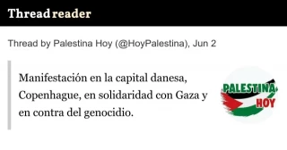 Manifestación en Copenhague en solidaridad con Gaza y en contra del genocidio