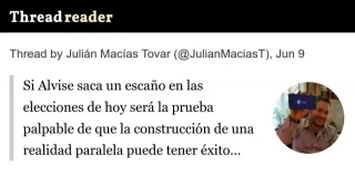 Si Alvise saca un escaño en las elecciones será la prueba palpable de que la construcción de una realidad paralela puede tener éxito cuando un grupo numeroso de personas solo consumen tus mentiras