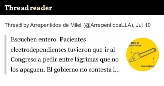 Argentina: Pacientes fueron al Congreso a pedir entre lágrimas que no les apaguen las máquinas de las que dependen