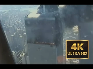 NUEVA vista de helicóptero en video del 11 de septiembre del WTC A.I mejorada 4K 60 fps(YouTube)