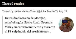 Neonazis, VOX y su entorno mintieron y atacaron al PP culpándolo del asesinato de Mocejón por permitir a los menas