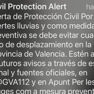 Un mensaje de alerta de la Generalitat que llegó muy tarde