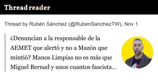 "¿Denuncian a la responsable de la AEMET que alertó y no a Mazón que mintió? Manos Limpias no es más que Miguel Bernad y unos cuantos fascistas"