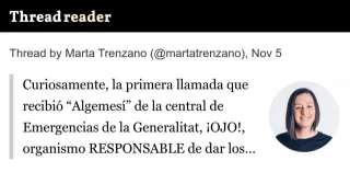 La exalcaldesa de Algemesí señala que le llamaron a ella para darle la alerta desde la Generalitat Valenciana