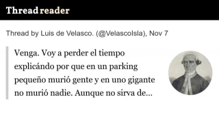 Voy a perder el tiempo explicándo por que en un parking pequeño murió gente y en uno gigante no murió nadie