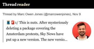 Sky News modifica titulares para hablar de "antisemitismo" en Amsterdam (EN)