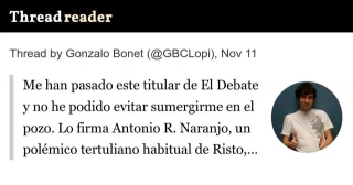 Me han pasado este titular de El Debate que firma Antonio R. Naranjo