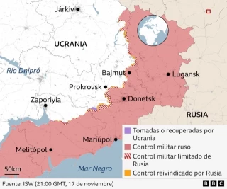 El frente de Ucrania que podría "colapsar" pronto con la aceleración de la ofensiva rusa mientras EE.UU. intenta frenar los avances de Moscú