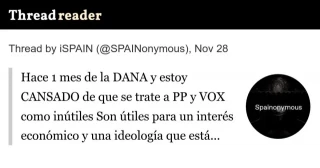 Hace 1 mes de la DANA y estoy CANSADO de que se trate a PP y VOX como inútiles