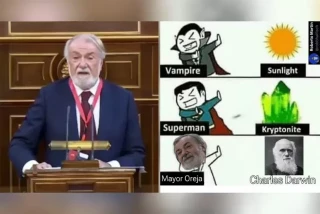 Gabriel Rufián, Silvia Intxaurrondo, Óscar Puente y otras respuestas al comentario cavernario de Mayor Oreja: "No todos venimos del mono, algunos van"