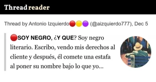 SOY NEGRO ¿Y QUE?  (literario)