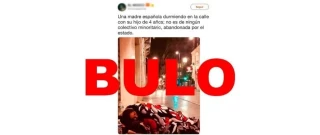 No, la mujer de la foto no es "una madre española durmiendo en la calle con su hijo de 4 años". Es rumana y la foto se tomó en Francia