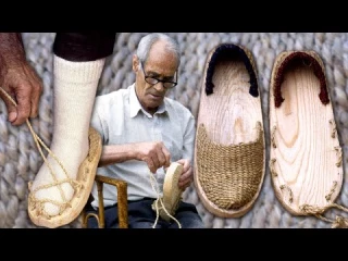 Confeccionando zuecos campestres con esparto y madera | Paulino Gargallo