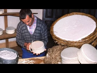 Los queseros. Auténtico requesón y queso de oveja cuajado con flor del cardo en moldes de esparto