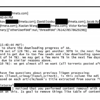 Meta descargó con BitTorrent más de 81 TB de datos a través del archivo de Anna, a pesar de pocos seeders (ENG)