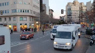 Palma, colapsada por la manifestación de caravanistas