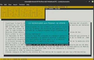 Proyecto: Menéame en la terminal GNU/Linux programado en C