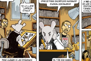 ‘¡Nunca más!’: Art Spiegelman y Joe Sacco se dibujan a sí mismos en Gaza
