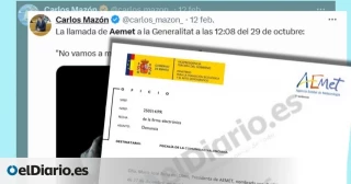 Aemet denuncia ante la Fiscalía la manipulación del audio de Emergencias difundido por Mazón