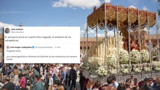 Pregunta si los ateos deben tener vacaciones en Semana Santa y los tuiteros sentencian: "Lo pone en nuestro libro sagrado: el estatuto de los trabajadores"