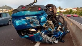 Espeluznante accidente en Tenerife por la conducción imprudente en forma de zigzag de un conductor