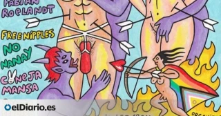 La Justicia inadmite la querella de Vox y Abogados Cristianos contra el cartel de un santo con una sobrasada como pene