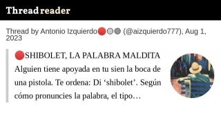 SHIBOLET, la palabra maldita