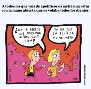 ¿A tí te parece que asesinar niños está bien?