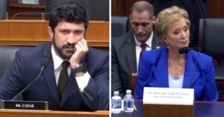 Un congresista, a la secretaria de Educación de Trump: "¿Está bien que los niños pierdan su sanidad para que millonarios como usted tengan una rebaja fiscal?"