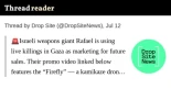El gigante armamentístico israelí Rafael utiliza asesinatos en vivo en Gaza como estrategia de marketing para futuras ventas (EN)