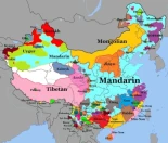 Mapa de los idiomas hablados en China [ENG]