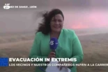 VÍDEO | Reporteras de Telecinco y Antena 3 huyen de los incendios mientras realizaban directos