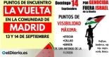 Llamamientos en Madrid a manifestarse con La Vuelta por el genocidio en Gaza pero solo una protesta oficial en la sierra
